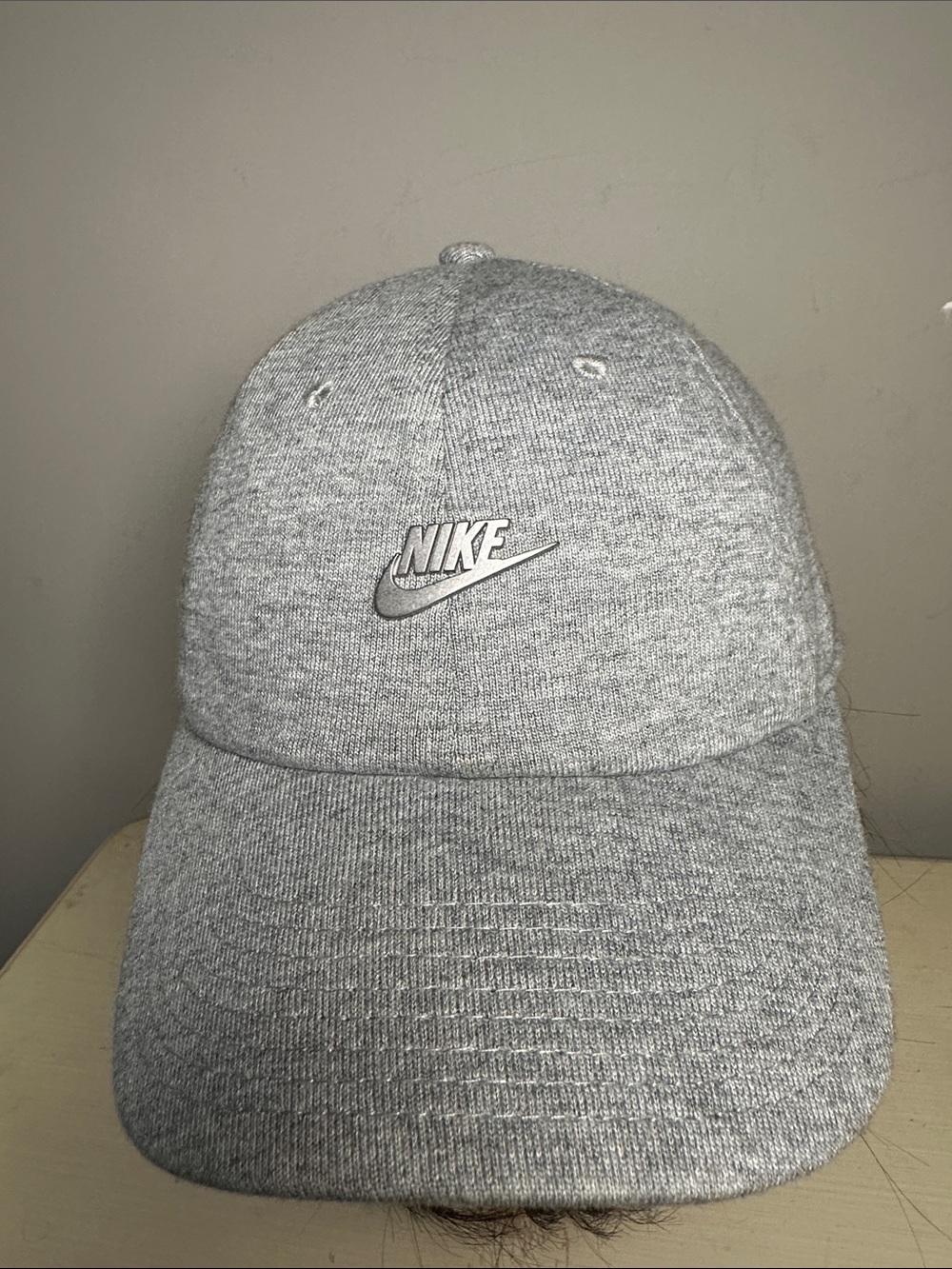 Nike gray hoodie material adjustable hat